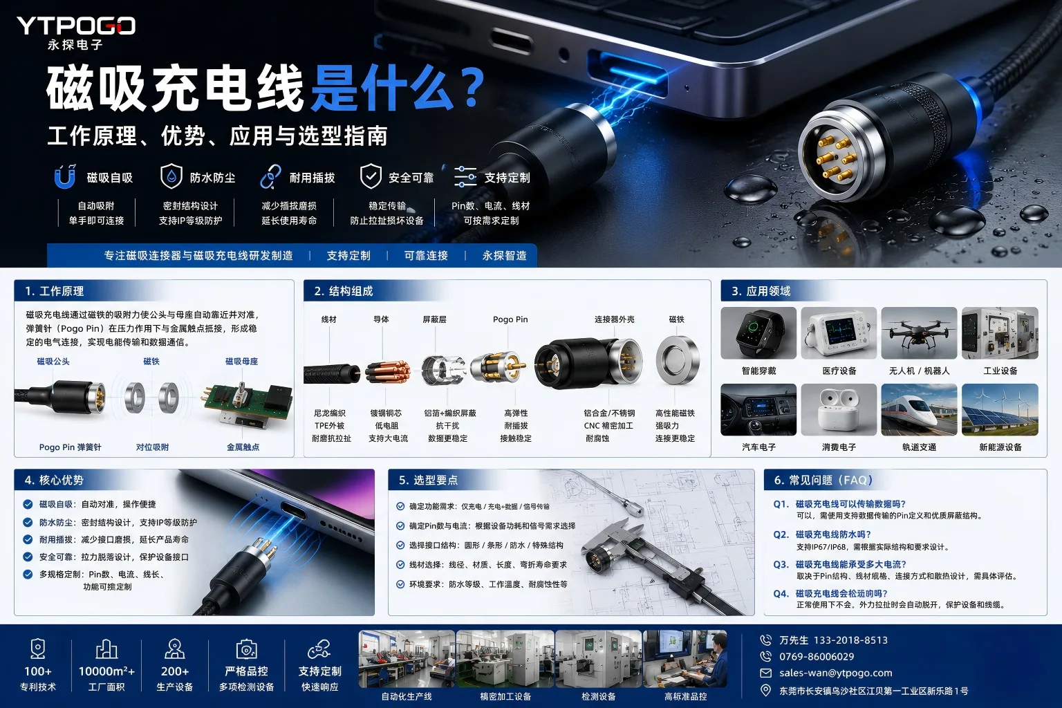 磁吸充电线进行动态摇摆与接触稳定性测试 磁吸充电线进行动态摇摆与接触稳定性测试